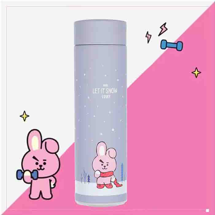 400ml Kunandroc KPOP BTS TATA COOKY Drinking Bottle Double Wall Insulated Travel Camping Hiking Cycling Cup RJ